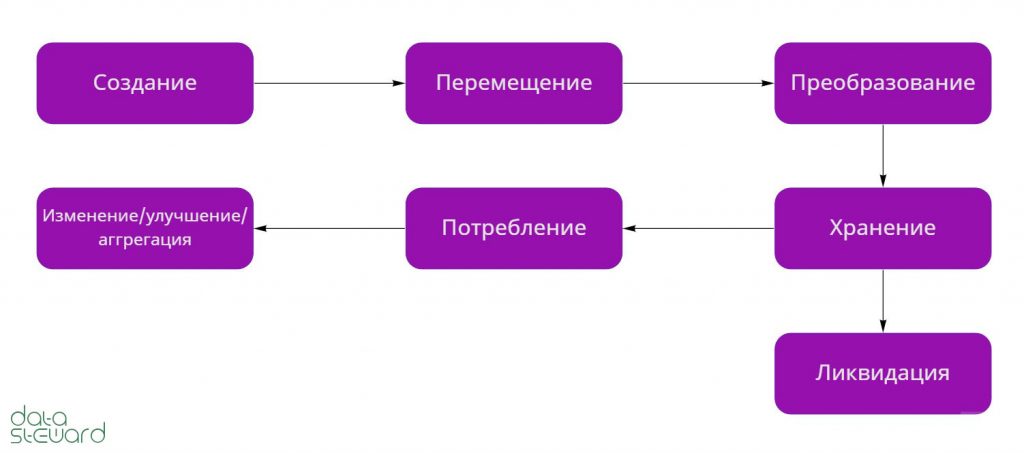 Жизненный цикл данных в процессе управления данными